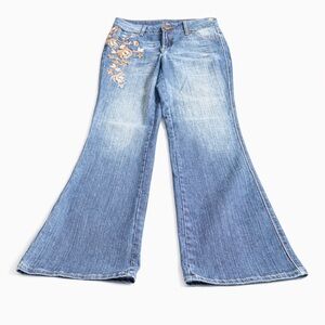 Embroidered Flare Jeans | Y2K Boho Denim | Women’s